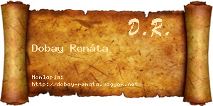 Dobay Renáta névjegykártya